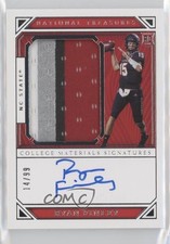 2019 Panini National Treasures Collegiate /99 Ryan Finley #107 Auto 0f5t