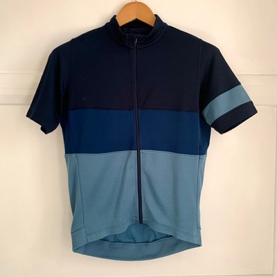 Rapha Merino Wool Tricolour Jersey Herren Medium Blue Full Zip Kurzarm