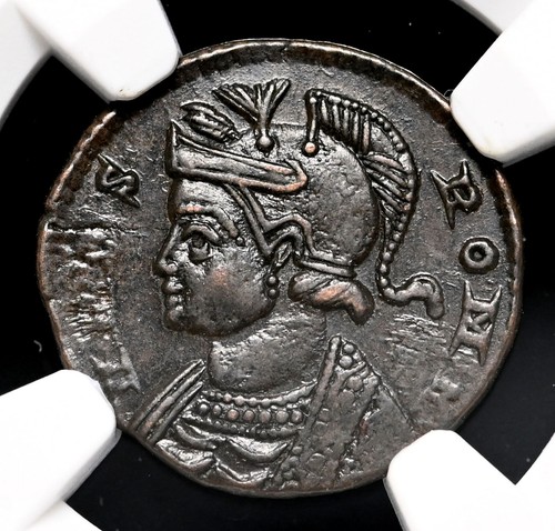 City Commemorative. AD 330-333. Æ, VRBS ROMA, Founding of Rome, NGC XF