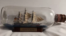 Cutty Sark Ship Model In A Bottle 10.25 In Long