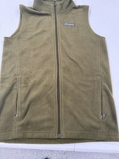 Columbia Youth Olive Green Vest Outdoors L 14/16