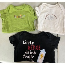 Lot of 3 Baby Boys Girls Bodysuits 6 Month Carter's Just One You Mini B
