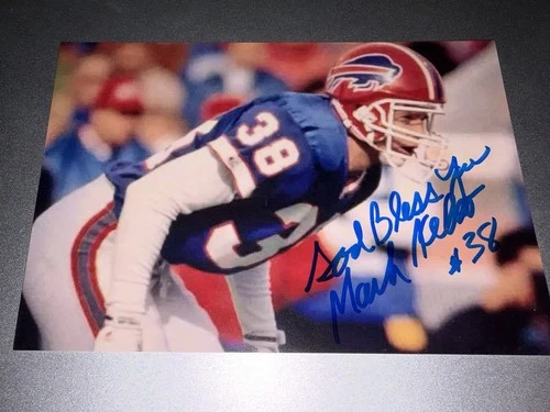 Buffalo Bills MARK KELSO Signed 4x6 Photo NFL AUTOGRAPH
