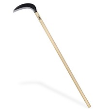 Japanese Weeding Sickle Long Handle 45" Thick Blade Grass Sickle Stand Up W...