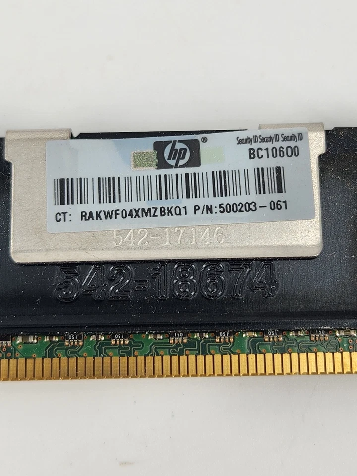 HP 16Gb (4 x 4Gb) PC3-10600R DDR3 1333Mhz ECC 500203-061 MT36JSZF51272PZ-1G4F - Image 4 of 4
