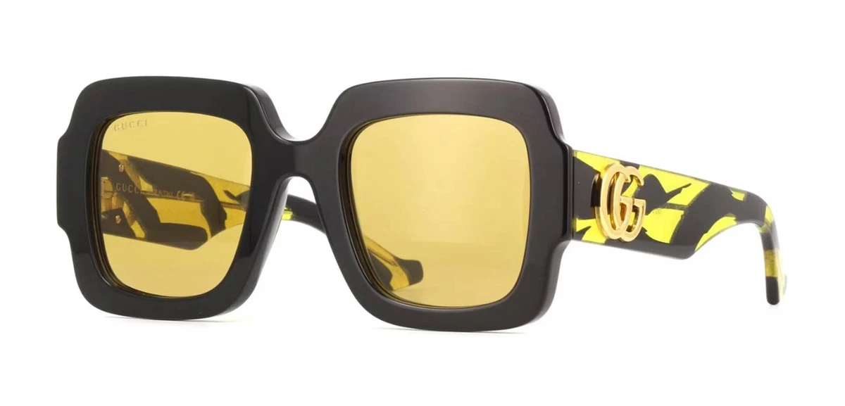 Gucci Yellow Square Sunglasses for Women for sale | eBay display picture 1