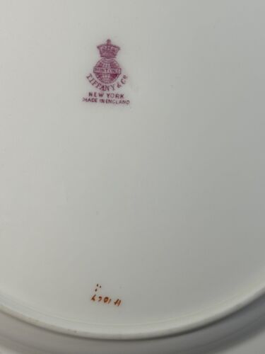 (4) Tiffany By Minton Gold Encrusted w/Green Enamel 10.375" DINNER PLATES H1064 - Picture 10 of 10