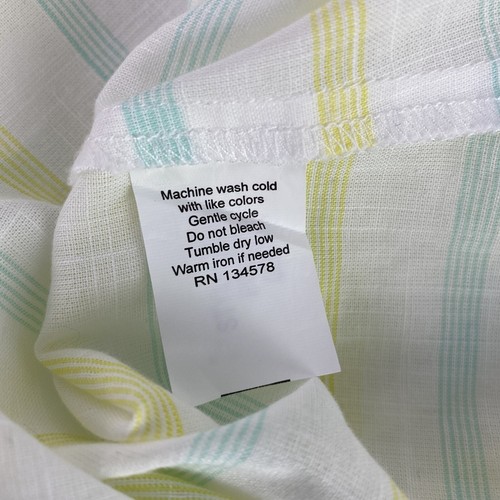 Camicia da donna popover a righe Vineyard Vines manica a rotelle taglia 12 - Foto 8 di 9
