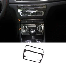 Fit For Audi Q3 2013-18 Carbon Fiber Vinyl Central Console AC Switch Panel Trim