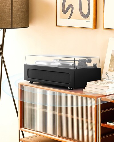 WOCKODER Vinyl Record Player All-in-1 LP Turntable Built-in Four Speakers HiF... - Picture 4 of 10