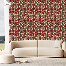6Pcs Artificial Flower Wall Panel Wedding Rose Hydrangea Backdrop Flower Decor