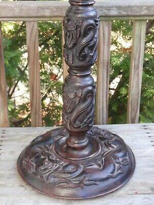 Antique Dragon Floor Lamp 5 Feet High, Old Fashioned Wooden Floor Lamps