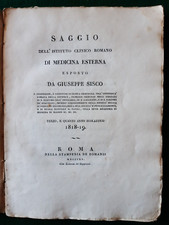1820 SAGGIO MEDICINA ESTERNA GIUSEPPE SISCO CLINICA CHIRURGICA UNIVERSITA' ROMA
