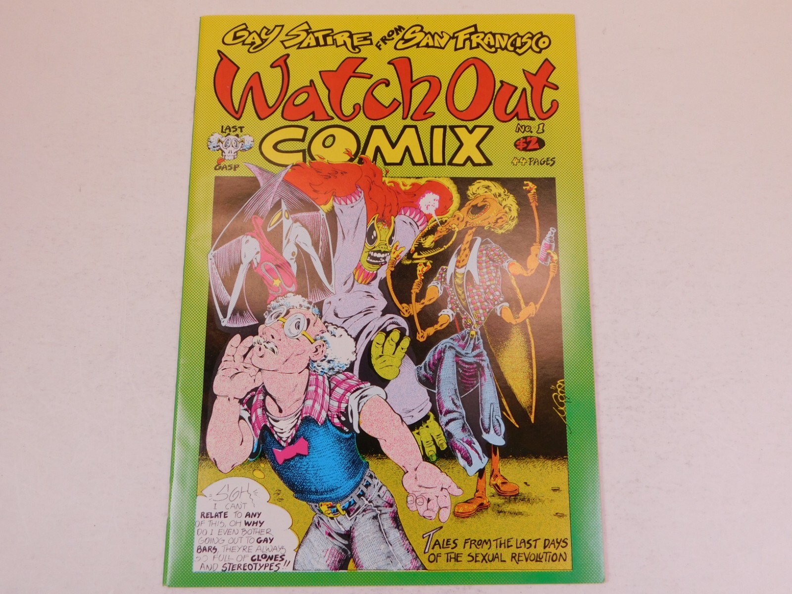 Watch Out Comix 9.0 VF/NM 1st Print LGBTQA Underground Gay Satire Comic-image
