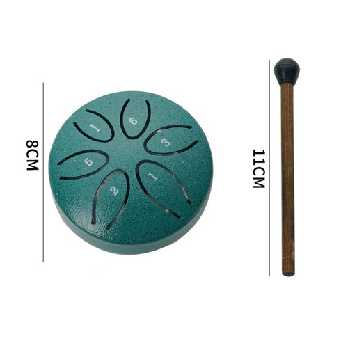 Steel Tongue Drum 3 Inch 6 Notes Percussion Instrument Balmy Drum with Drum B8Z7 - Picture 2 of 9