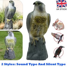 Realistic Bird Scarer Plastic Eagle Falcon Decoy without Sound for Repellent