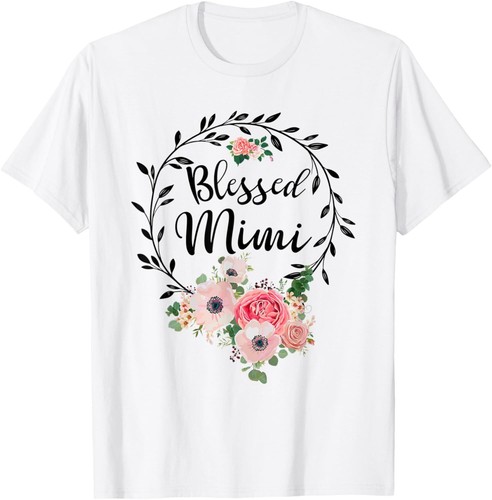 Blessed Mimi Shirt For Women Flower Decor Grandma T-Shirt Hoodie - Picture 6 of 9