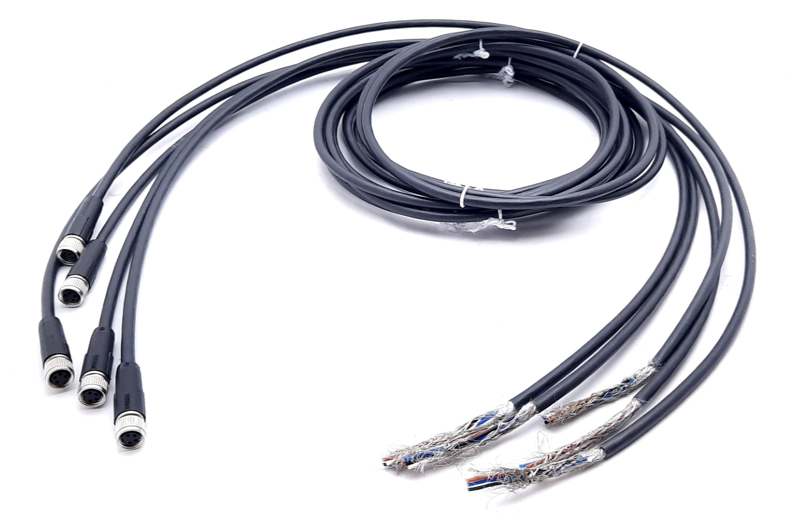 Lot of 5 Phoenix Contact SAC-4P-M 8MS-M 8FS SH BK/.../... Sensor Actuator Cable