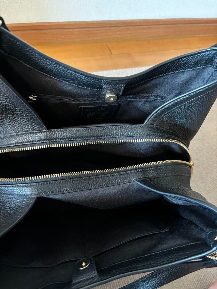 COACH Kristy Pebbled Leather Triple Compartment Shoulder Handbag