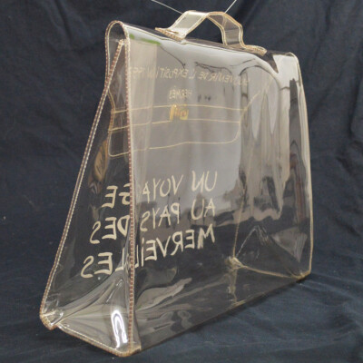 Hermes Vinyl Kelly Beach Handbag SOUVENIR DE L'EXPOSITION 1997
