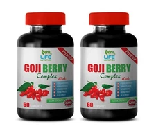 Natural Organic Dietary Supplement - GOJI BERRY 300mg - 2 Bottle 120 Capsules
