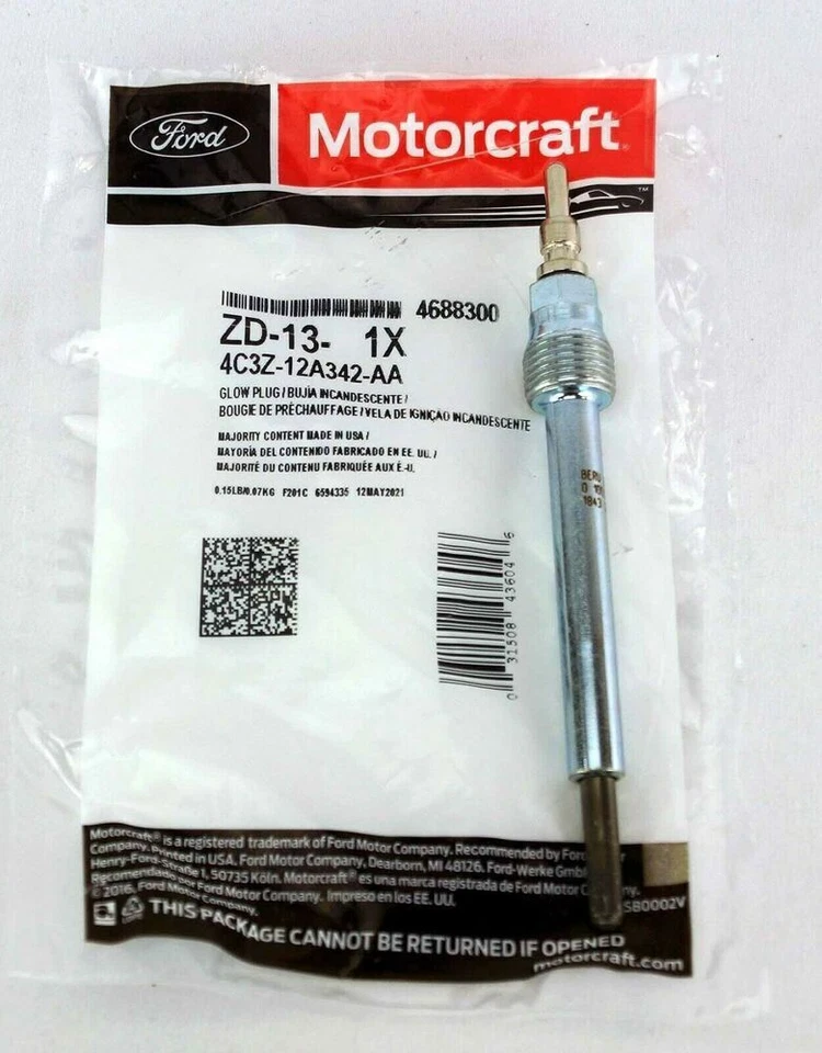 8PCS OEM ZD13 4C3Z12A342AA Glow Plug For Motorcraft 2004-07 F250 F350 F450 6.0L Foto 2 de 3