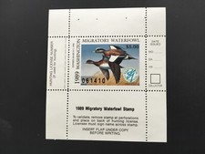 ICOLLECTZONE  US 1989 Washington WA4 Booklet Pane  Duck Stamp VF NH