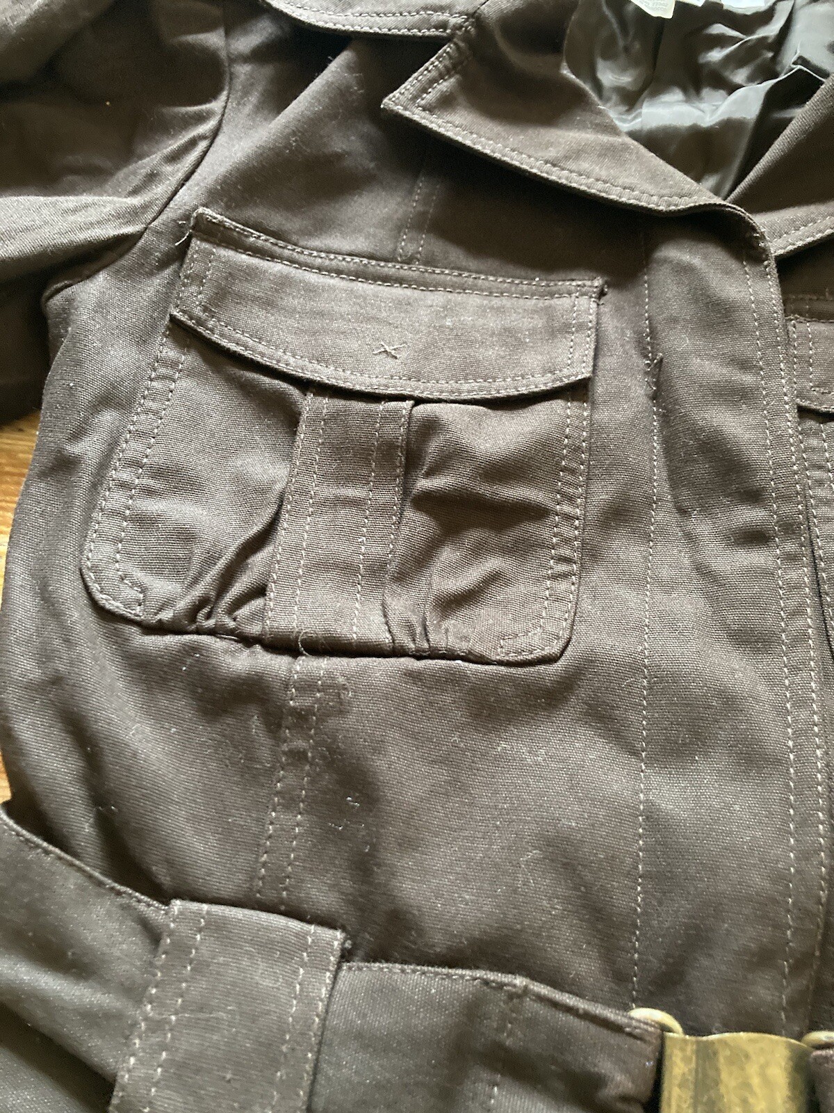 Zara Basic dark brown women’s button up jacket, s… - image 10