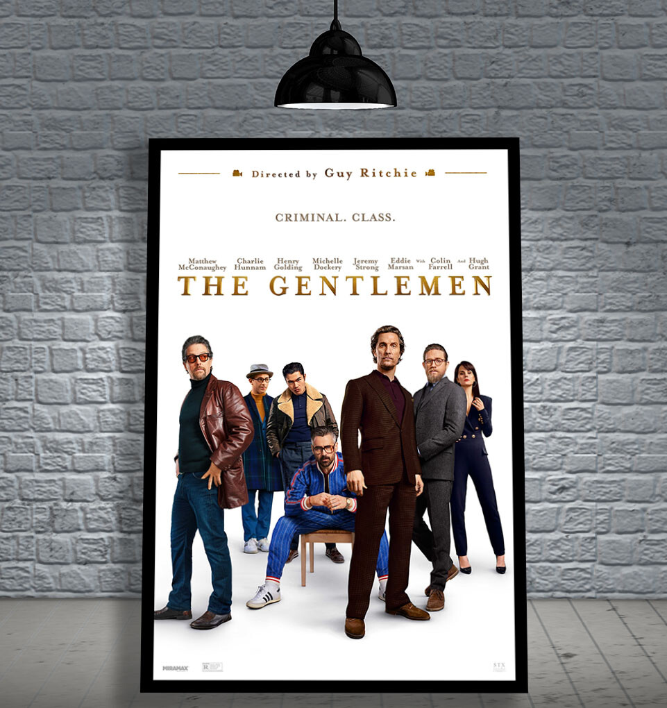 THE GENTLEMEN 2019 FRAMED MOVIE POSTER PRINT CINEMA A1 & 60X40 CM