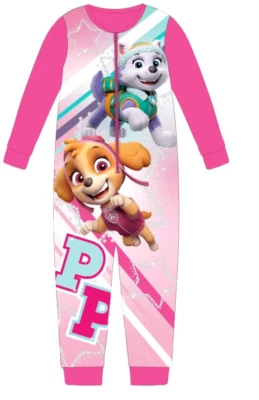Schlafanzug Jumpsuit PAW Patrol Fleece Overall Mädchen Kinder 92/98 104/110