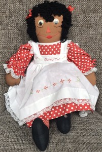 black raggedy ann doll