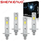 H1 H1 LED Headlight Bulbs Kit High Low Beam Super Bright 6500K Xenon White 4Pack