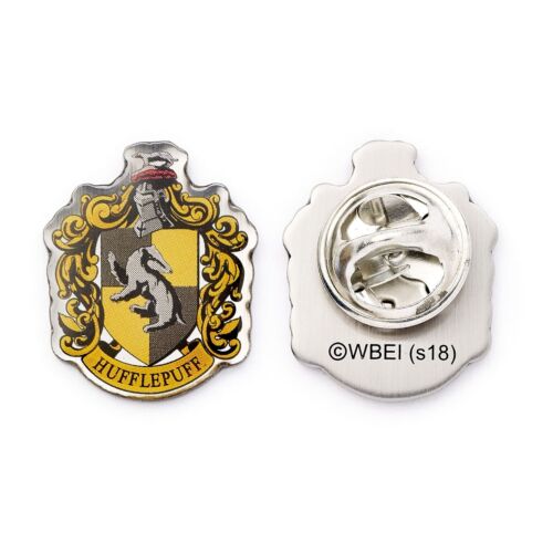 Harry Potter Official Hufflepuff House Crest Pin Badge Cute Yellow Black Badger - Afbeelding 1 van 2