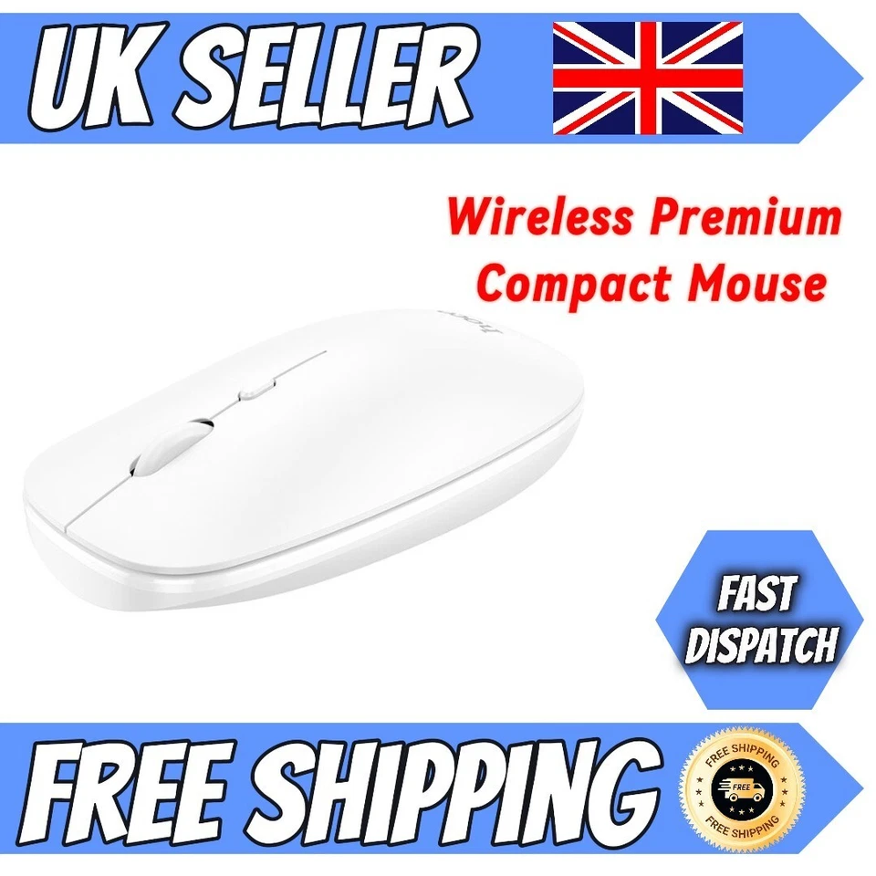 White 2.4GHz Wireless Cordless Optical Mouse with USB for PC, Laptop, Mac UK NEW - Image 3 of 4