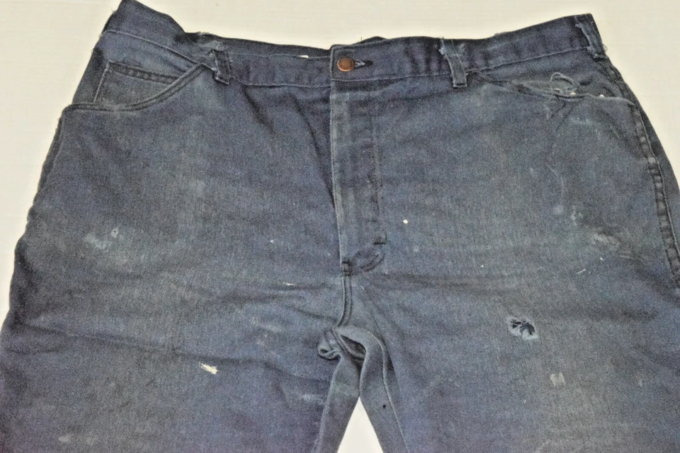 Pantalones utilitarios vintage Dickies talla W38 L29 años 90 azul marino ropa de trabajo usados Foto 3 de 4