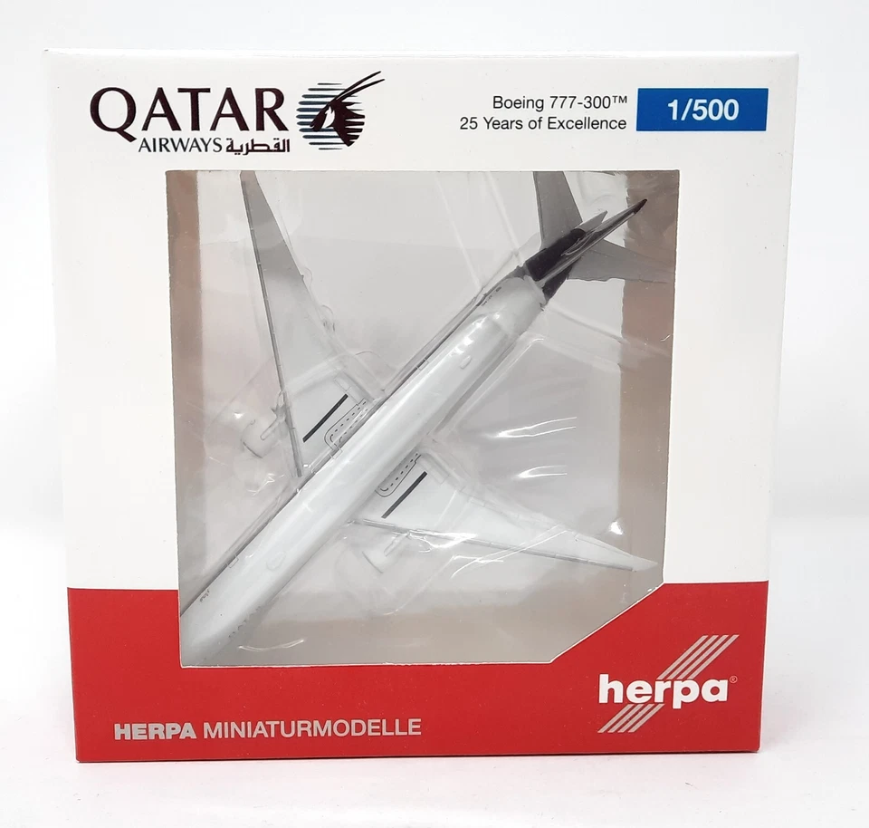 Avión Herpa Wings 1/500 Qatar Airways Boeing 777-300ER 25 años de excelencia Foto 3 de 3