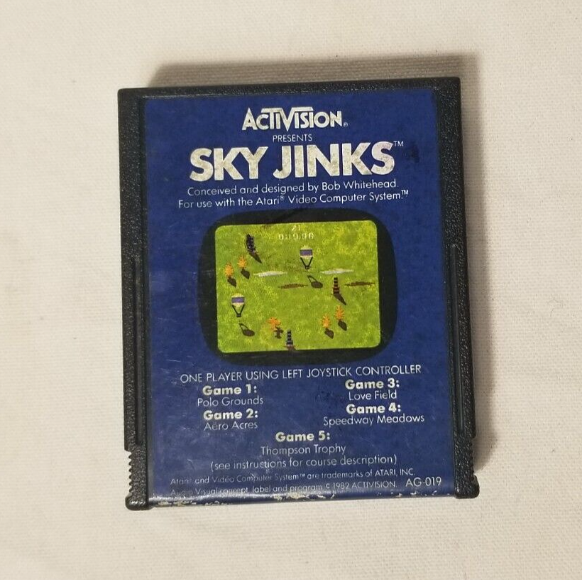 Jeu Atari 2600 Sky Jinks Version NTSC - Cartouche Seule, état Correct