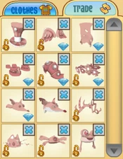 Animal Jam Classic AJ AJC Rose Gold Clothing 12-Item Color Bundle (Read Descr.)