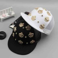 For Kids Snapback Hat KING Crown Baseball Caps Hip Hop Children Hats Black