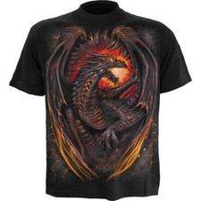 Image of Spiral Dragon Furnace T-Shirt Black - S & M • Local Stock • Gothic