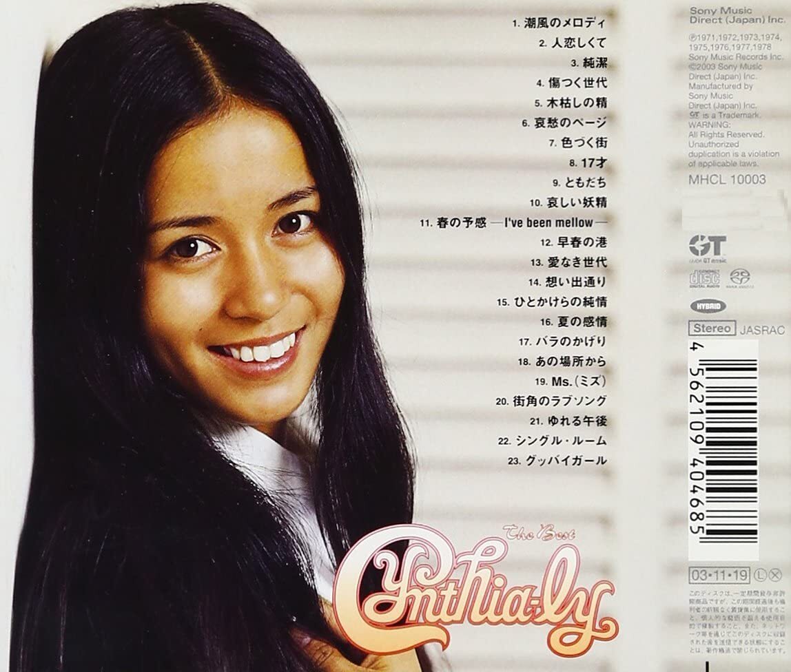 J-Pop Cynthia (Saori Minami) / THE BEST Cynthia-ly Music CD from