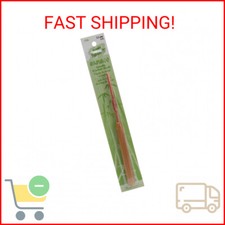 Susan Bates 5-1/2-Inch Bamboo Handle Silvalume Head Crochet Hook, 3.5mm, Salmon