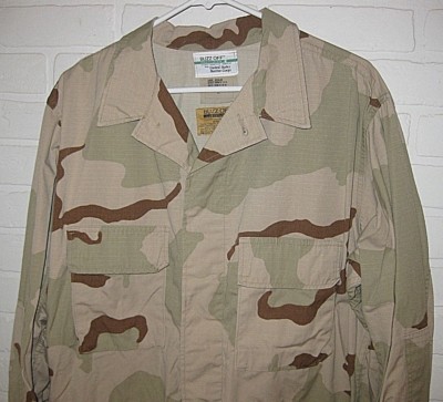 US MARINE CORP DESERT COMBAT CAMO JACKET MENS L USA COAT BUZZ OFF 