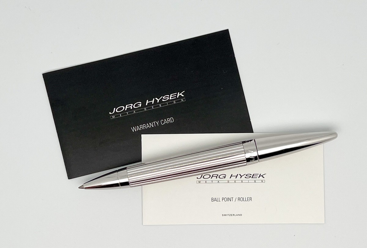 Jorg Hysek Silver Palladium Rollerball/Ballpoint Pen W/Natural