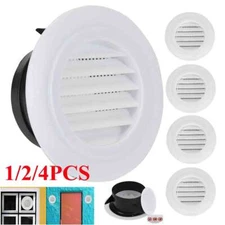 Round Air Soffit Vents Louver Grille Covers Ventilation Cover w/Fly Screen LOT