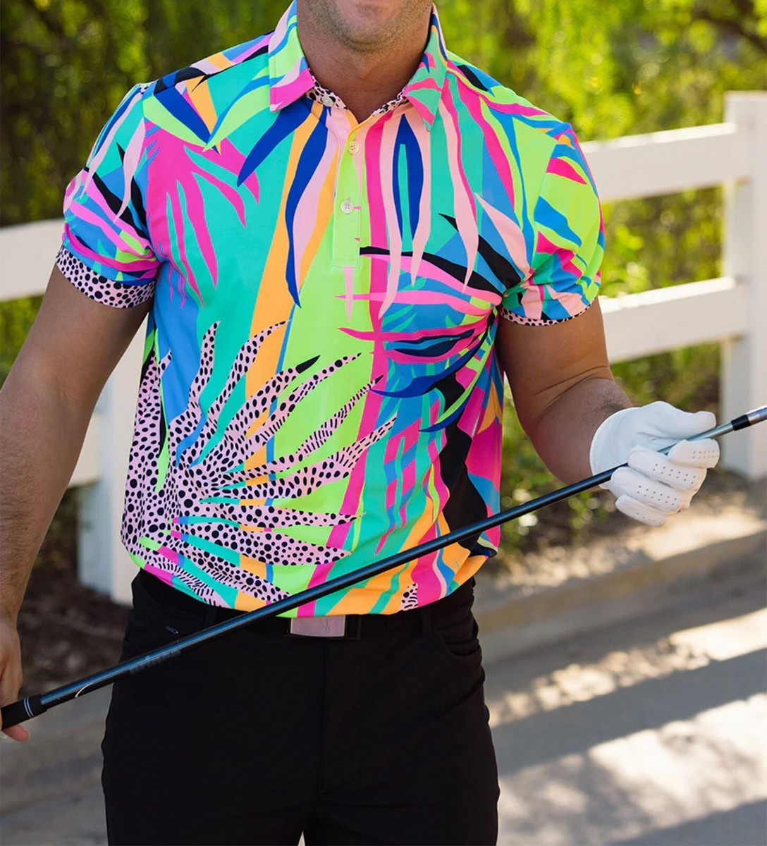 Men's Golf Polo Shirt Dry Fit Performance Sport Short Sleeve