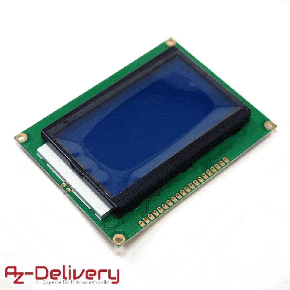 Graphic LCD Display 128x64 Pixel Modul 12864 White on Blue - Bild 2 von 4