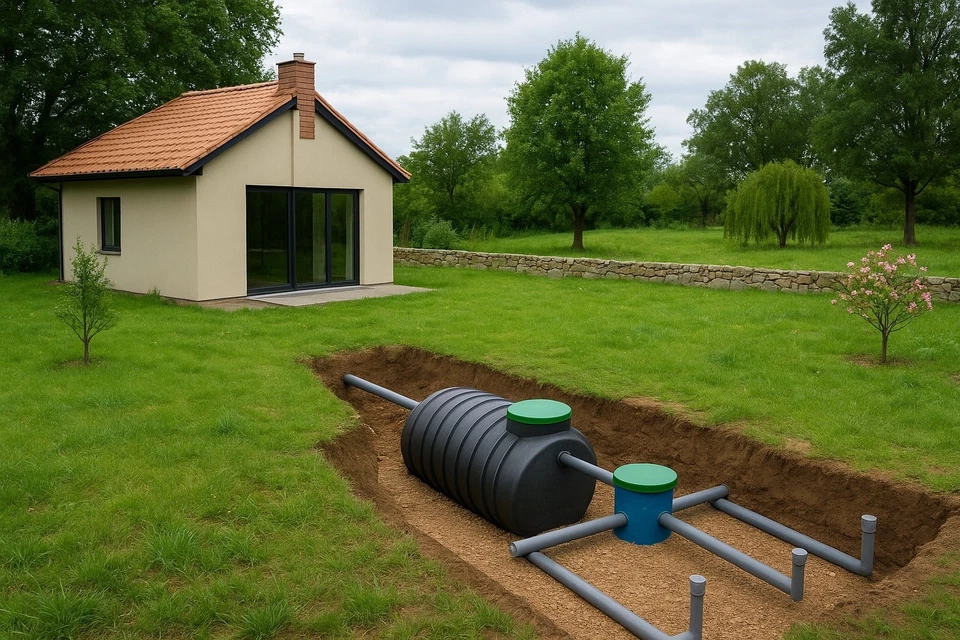 KleinKläranlage 3000L Komplettset mit Drainage 60m für 6 Personen CE - Bild 2 von 4