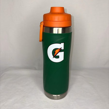 Gatorade Premium Stainless Steel 26oz Water Bottle Green Orange Sports Hydrate