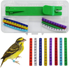 80 Pcs Numbered Bird Ring Leg Bands for Finch Canary - 3Mm Diameter